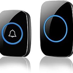 WROPZO Wireless Doorbell, 1 Transmitter and 1 Receiver, Waterproof Doorbell Adjustable Volume Range to 300 m with 36 Melodies, 4 Volume Levels, LED Indicator-18