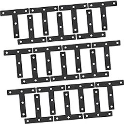 SKISUNO 20pcs Shaped Corner Brackets Heavy-Duty Flat Shelf Supports for Furniture Tables and Cabinets Easy to Install t Brace Fixing Plates-image-25
