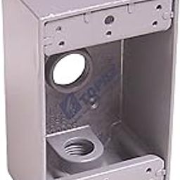 Topaz Electric WB1350 Single Gang WP Box 3 Hole, Grey-picture-22