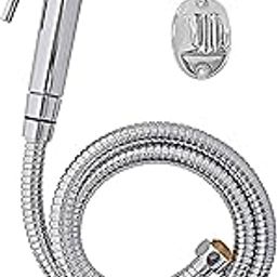 SBD Safari ABS Plastic Health Faucet Gun with Flexible Stainless Steel Hose Tube and PVC Holder | Health Faucet Set | Bidet Jet Spray | Jet Spray for Toliet (Safari, 1 Mtr)-picture-1