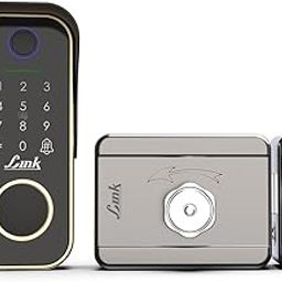 Link Smart Flexi 5-in-1 IP67 Waterproof Wi-Fi Smart Rim Lock | Fingerprint, App, PIN, Card, Key | Digital Main Door Lock with Mobile Access, Gold-image-7