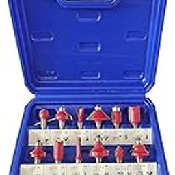 Inditrust New 8 mm 12 PCS Multi Shapes Router/Trimmer Router Bits Set Professional Shank for Woodworking Tools-image-45