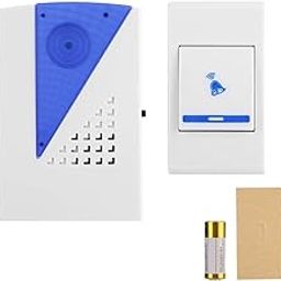 CLEMATIS Wireless Doorbell Kit Over 100 Feet Range, 32 Rings Door Bell Chime, Cordless Wireless Remote Door Bell for Home, Shop, Office, Classroom (Multicolor)-image-15