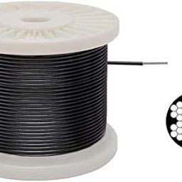 M Art® Gym Machine Cable Wire Black PVC Coated, 5.5mm -Pack of 20 Metar-picture-21