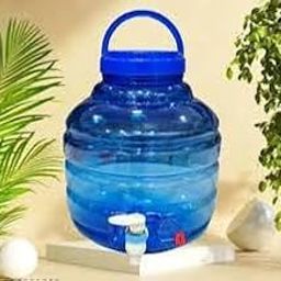 Blue Plastic Water Dispenser with lid and tap, Stores 10 Litre Water. Sturdy Construction and Long-Lasting Material. Housewife's Favourite Kitchen Utility. Easy to use and Clean.-19