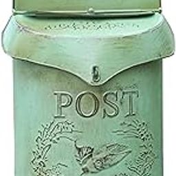LR Decor E-Shop Rural Wall Mailbox Mail Box Farmhouse Hanging Post Letter Box House Green-image-20