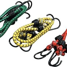 SHOPEE High Strength Elastic Bungee, Shock Cord Cables, Luggage Tying Rope with Hooks, (Assorted) - Set of 2-picture-16