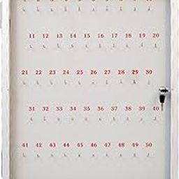ALKOSIGN Cabinet for 50 Key-Chains With Laminated Back and Steel Fitted Hooks | Manager, Storage, Box, Large Holder, Organizer for Industrial Use, Factories, Offices, Hotels-25