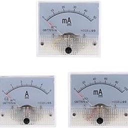 STYLEHEAVEN 3X DC Ammeter Analog Panel Meter Amp Meter Current Gauge 0-50mA 0-100mA 0-5A|Home & Garden|Tools|Measuring & Layout Tools|Meters Sensors & Probes-image-2