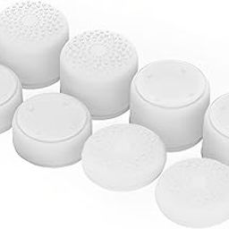 OIVO INDIA 8Pcs White Silicone FPS Thumb Grip Set (Compatible with PS5,PS4,Xbox Series)-16