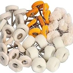 DIY Crafts Pack Of 90 Pcs, Multi Colour, 1" inch Polishing Buffing Wheel Set for Dremel,Wool Felt Cotton Mounted 3mm Shank for Rotary Tool Accessories,Mini B(Pack Of 90 Pcs, Multi Colour)-10