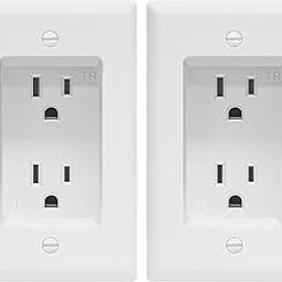 topgreener tg15rd31 Recessed Light Duplex Socket Back Socket Tamper Resistant Private Grade 125VAC/15A 1-Gang White Housing 1-Gang 2 Pack-21