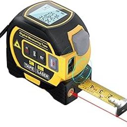 VTH® 3 in 1 Measuring Tape - 5m Tape Measure, 60m Laser Distance Measure, and Laser Cross Marking Tool essential for Woodworking, Construction, and DIY Purposes-picture-20