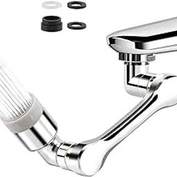 BATHONIX Faucet Aerator 1080° Rotating Faucet Extender Universal Splash Filter Big Angle Swivel Kitchen Tap Extend Bathroom Bubbler Wash Sink Gargle Face Eye Hair-image-57