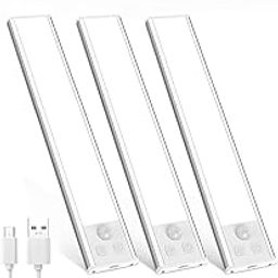 SNOOGG Motion Sensor Under Cabinet Lighting – USB Rechargeable, Wireless, Dimmable LED for Kitchens, Bedrooms, Wardrobes, Stairs, and Under-Counter Fixtures-7