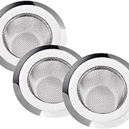 DHULI 3pcs Stainless Steel Strainer Jali for Kitchen, Bathroom Drainage, Wash Basin, Drainer, Filter, Stopper, Drain Cover Hair Catcher (10 cm, Pack of 3)-image-93