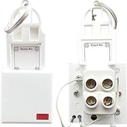 SEER switch Electric Modular Switch with LED and KeyTag, 32 Amp DP, White Polycarbonate, Pack of 1-13