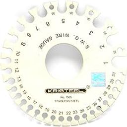 Kristeel Precision Stainless Steel Measuring Wire Gauge Round (Silver)-22