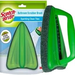 Scotch-Brite Bathroom Brush with abrasive scrubber for superior tile cleaning (Green, Pack of 2)-picture-14