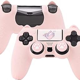 GeekShare Cat Paw PS4 Controller Skin Anti-Slip Silicone Skin Protective Cover Case for PS4 Wireless Controller (Pink)-image-18