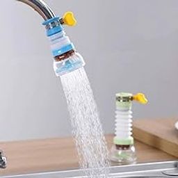 QUALIZA PVC 360 Degree Rotation Water Saving Faucet Adjustable Water Valve Splash Regulator Water Filter Tap Kitchen Accessories, Random Color, Painted Finish-picture-17