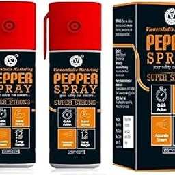 Pepper Spray for self Defence Small Pocket Size Very Strong and Effective Self-Defense 40-50 Time Spray (110ML Pack of 2 Red)-image-51