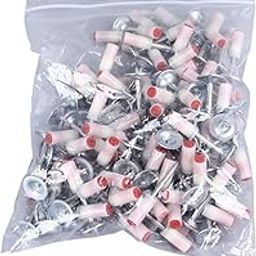 Plastic Nail Grip Anchors with Metal Pin, White and Red, 100-Pack-16