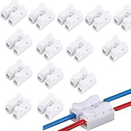 WENDOVER Push Type 2 PIN Wire Connectors – Quick Splice Electrical Cable Terminals with Secure Locking Block for 220V/10A, Fast and Secure Electrical Connections Ideal for Solid & Stranded Wires. (90)-image-43