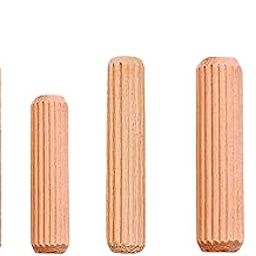 BLOOMAX® All In One Pack 600 Pcs Wooden Dowel Pins (Straight Grooveed) Made Of Hardwood Modular Furniture Connector Fastener 6mm-30/40mm, 8mm-30/40mm, 10mm-40/50mm 100 Pcs of each size (Total 600 Pcs)-10