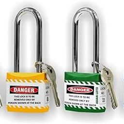Asian Lototo Lockout Long Shackle Safety Padlock - with 3 Keys for One - Set of 4-image-74