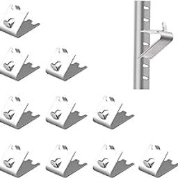 10 Pack 920158 Freezer Shelf Clip, Stainless Steel Fridge Cooler Shelf Support Clips, Refrigerator Refrigerated Shelf Replacement Clip Brackets, Curved Fridge Buckles Clips, Metal Shelf Clips-image-19