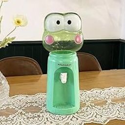 HAPPY HUES Mini Water Dispenser for Kids- 2.5 Liters- 8 Glasses of Water Fountain Cute Frog Design for Kids-image-60
