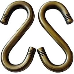 4PCS KRIYA HEAVY DUTY S-HOOK WITH ANTIQUE BRASS FINISH , SUPERIOR HI-GRADE QUALITY LIFE TIME WARRENTY, S-HOOK FOR PATIO SWING, HAMMOCK Swing12MM THICKNESS with Weight Capacity of 1000KG, (4PCS)-image-94