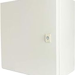 AUBER Wall-Mount 16x16x8" Metal Standard Box Enclosure, 16 Gauge, Indoor/Outdoor, Single Door Hinge Cover, Wall-Mount, Beige, Backplate, Gland Plate-image-21