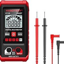 CLKee HT123 Automatic Digital Multimeter Smart,Electric Meter Tester Voltmeter Ohmmeter AC DC Meter Tester US, RED-image-7