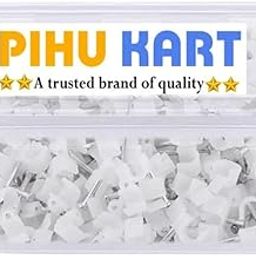 6mm, 4mm 100+100 Pcs Circle Cable Clips with Metal Nails (200 Pcs)-image-93