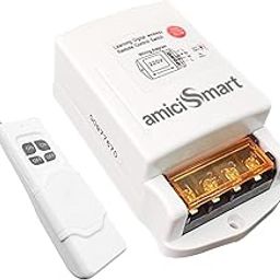 amiciSmart Wireless Remote Controlled Electrical Switch, 220V On/Off Switch with 1km Range for Tubewell, Pump, Motors, etc (3.5kW), White-14