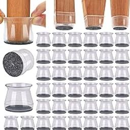 Vysane Chair Leg Floor Protectors Chair Leg Protectors for Hardwood Floors Silicone Pads Covers to Protect Floors (24, Small (0.9"-1.29"))-image-64