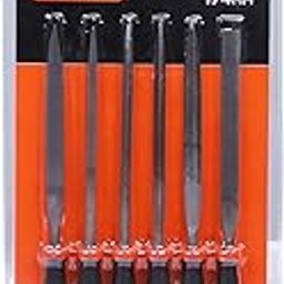 BLACK+DECKER BDHT22148 174mm 6-Piece Steel Needle File Set for Cutting & Smootheing Out Surfaces Ideal for Wood, Metal, Plastic for Home & DIY Use, ORANGE & BLACK-picture-0