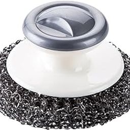 CLUB BOLLYWOOD® Cast Iron Cleaner Kitchen Cleaning Brush for Pots Cookware Cast Iron Skillet Grey| Kitchen, Dining & Bar | Other Kitchen Tools & Gadgets'|1X Stainless Steel Scrubber-image-27