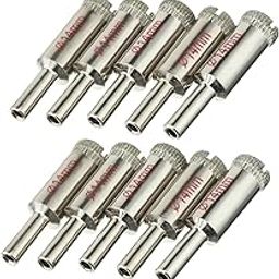 UPTODATETOOLS Pack of 10 14mm Diamond Drill Bits Hole Saws for Glass Tile Porcelain Marble Ceramic Bottles Pots Brick-image-70