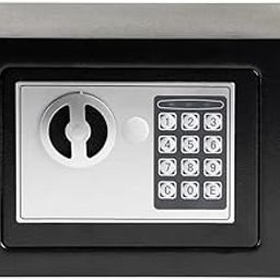 SANGOZ Digital Safe Locker for Home, Office, Hotel – Electronic Digital Safe Box Reset Code Lock – Jewellery, Money Valuables Goods Safe (Black, 1PCs)-7