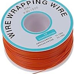 B-30-1000 Insulated PVC Coated 30AWG Wire Wrapping Wire-RED-230 Meters-image-0