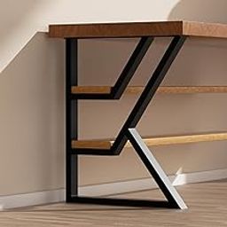 AVVIC MART 3 Tier Table Legs 30 inch x 24 inch, K-Shaped Desk Legs, Heavy Duty Metal Legs for Table, Black Furniture Leg for Dining Table Office Computer Desk (Set of 2)(Only Legs) (Double K Shape)-picture-12