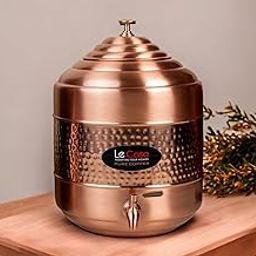 LeCasa - Aqua Cool Copper Water Dispenser 20 Litre with Brass (Pital) Tap | 100% Pure Copper with ISO Certification | BPA Free, Leak Proof, & Eco Friendly | Copper Matka, Water Cooler |-picture-19