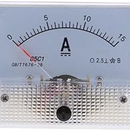 LOSA DC Ammeter Analog Panel Meter Amp Meter Current Gauge Pointer Type 0-15A-14