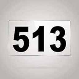 Numberplate 513 Room, Door No,Rack Numbers Warehouse,Acrylic White Board Fixed with Black Color PVC Waterproof Sticker | Wall Stickers-image-61