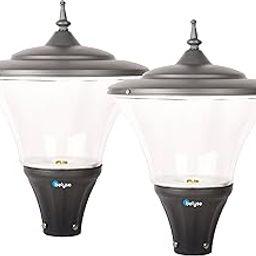 Belyse Fetor Garden Lights for Home & Garden Decoration, 33CM Clear, Grey Lamps for Outdoor Weatherproof, Garden & Path Lights (Pack of 2)-image-90