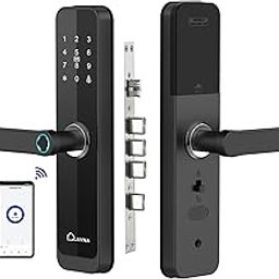 LAVNA Smart Wi-Fi Door Lock | 7 Way Unlock | Fingerprint, Mobile App, WiFi + Bluetooth, RFID Card, OTP, PIN and Manual Key Access with 5 Bolts for Wooden Doors (LA8 WF, Black)-image-55