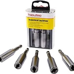 ToolPro Eye Lag Driver Set - 5 Pieces in Interlocking Storage Box for Quick Dispensing, Quick Install Bit Kit for Professional Drywall & Ceiling Installations-11